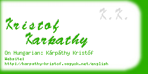 kristof karpathy business card